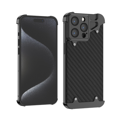 [New] Metal Carbon Fiber Phone Case for iPhone 15/16 Pro Max