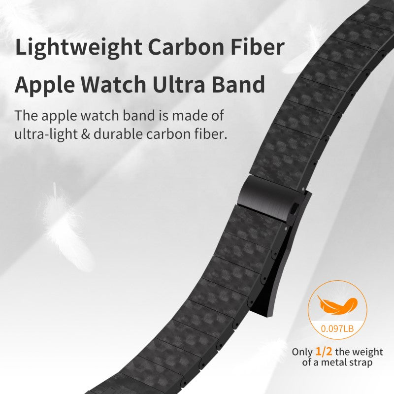 [New] Carbon Fiber Band for Apple Watch 42/44/45/49mm