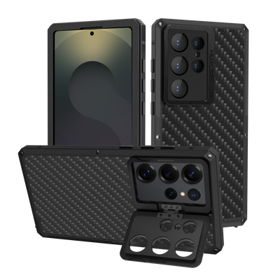 [New] Metal Carbon Fiber Phone Case for Samsung Galaxy S25 Ultra