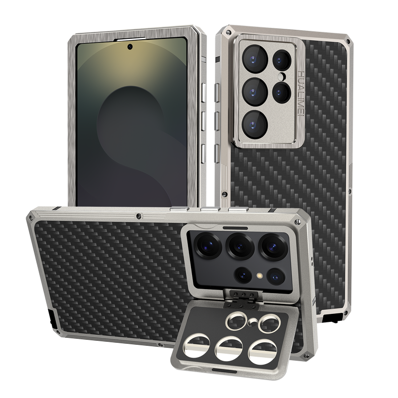 [New] Metal Carbon Fiber Phone Case for Samsung Galaxy S25 Ultra