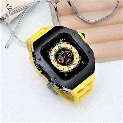316L Stainless Steel Case for Apple Watch 44/45/49mm [Black] - HUALIMEI