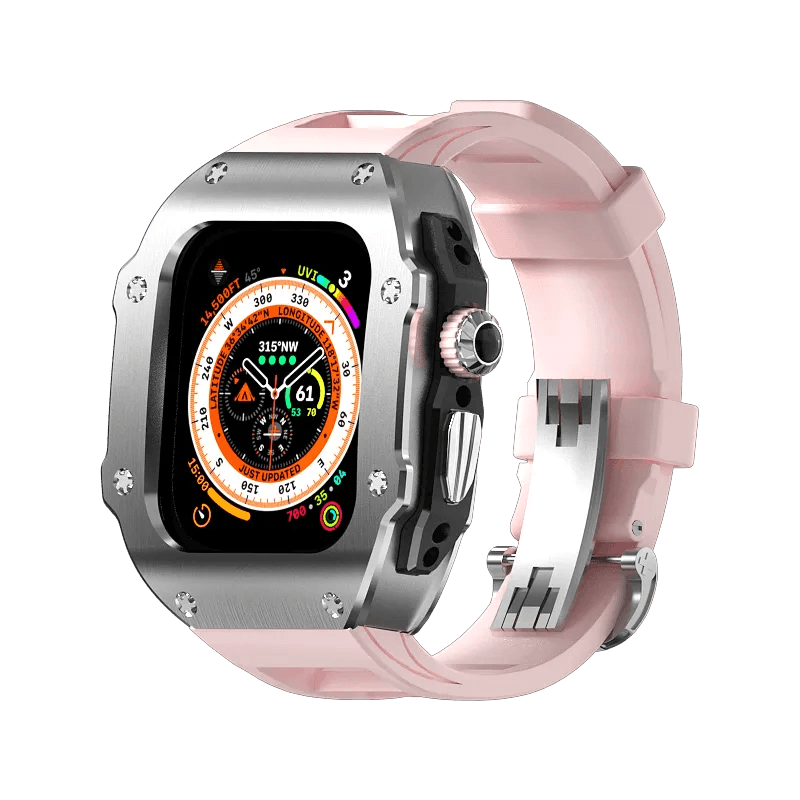 316L Stainless Steel Case for Apple Watch 44/45/49mm [Silver] - HUALIMEI