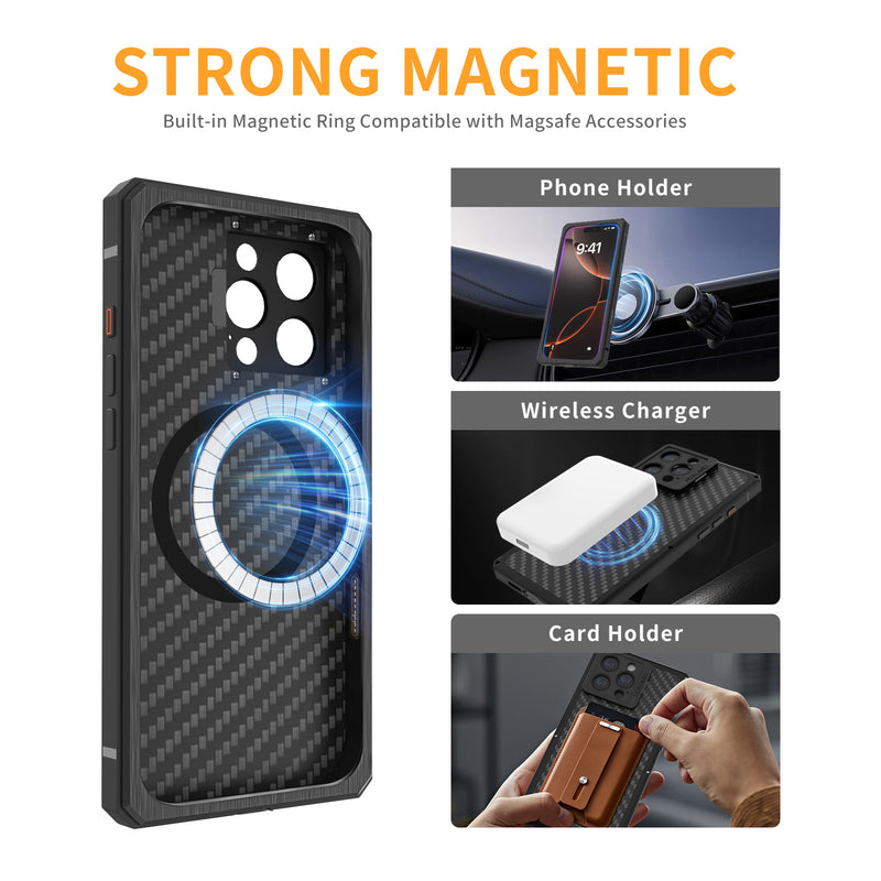 [New] Metal Carbon Fiber Phone Case for iPhone 16 Pro Max