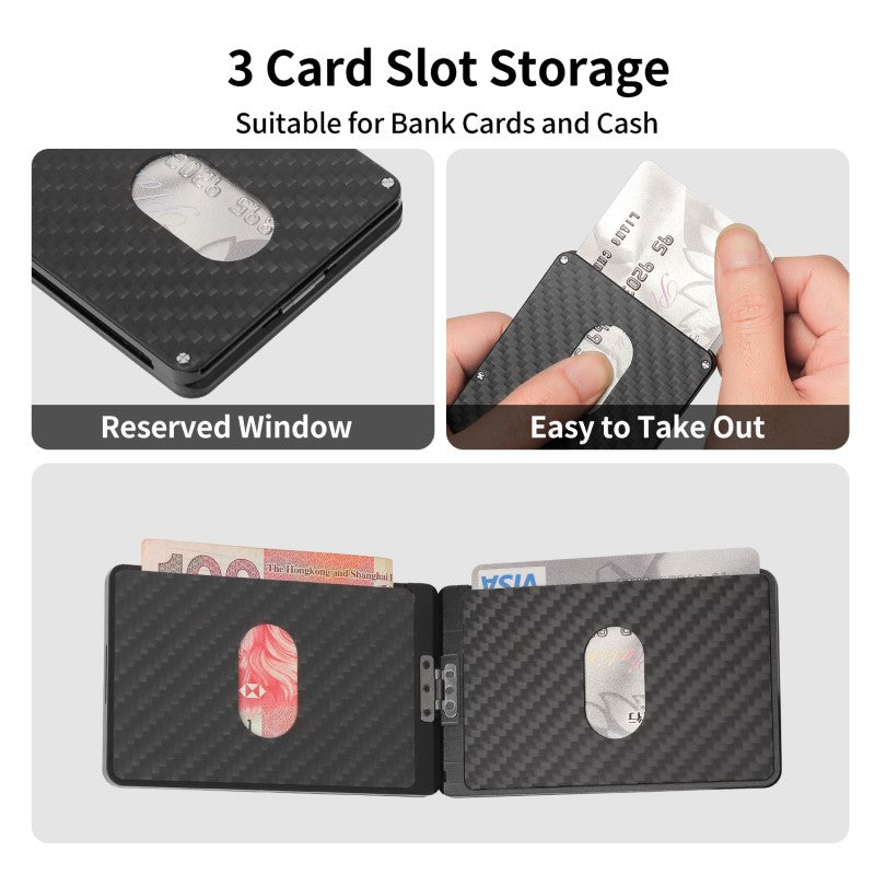 [New] Luxury Carbon Fiber MagSafe Wallet, 3 Card Slot Holder with Adjustable Stand, for iPhone 16/15/14/13 Series