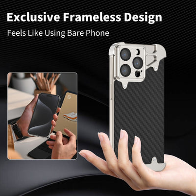 [New] Metal Carbon Fiber Phone Case for iPhone 15/16 Pro Max