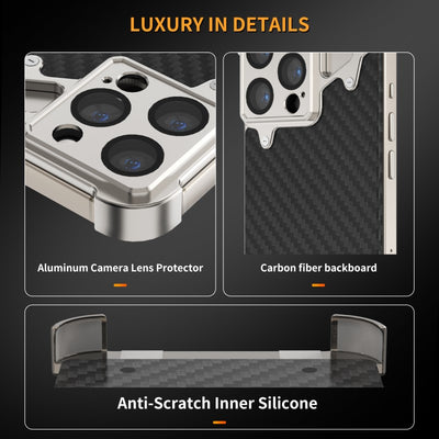 [New] Metal Carbon Fiber Phone Case for iPhone 15/16 Pro Max