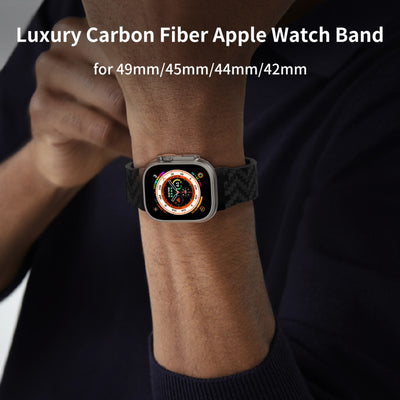 [New] Carbon Fiber Band for Apple Watch 42/44/45/49mm