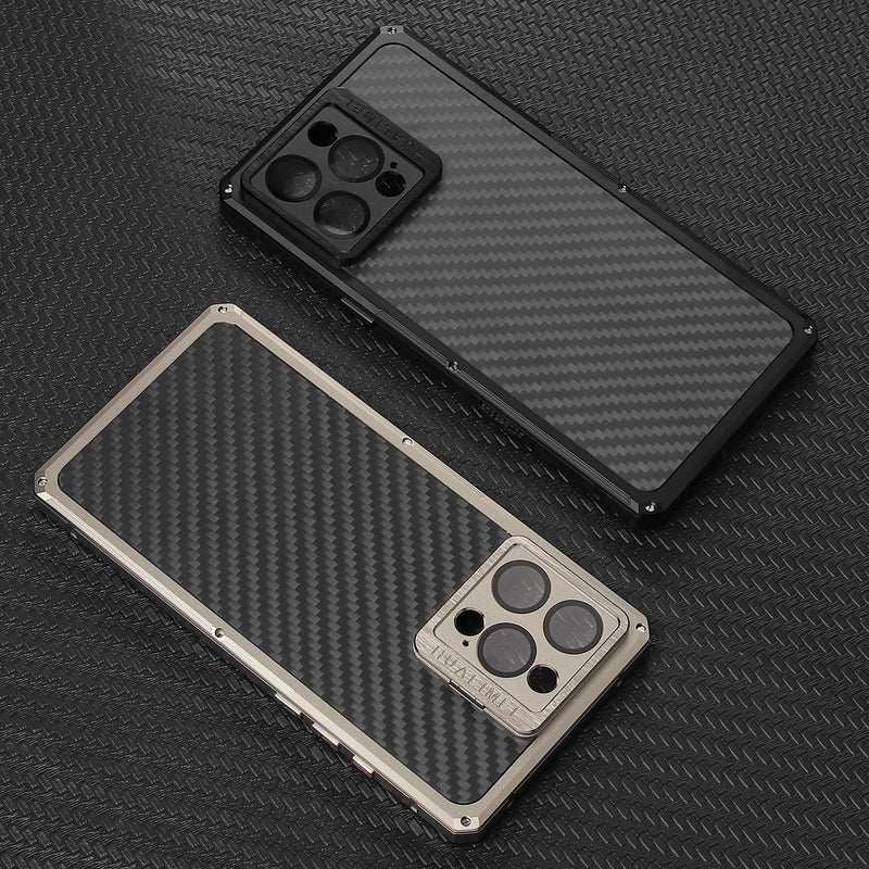 [New] Metal Carbon Fiber Phone Case for iPhone 16 Pro Max