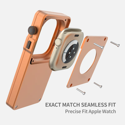 [New] RePod Aluminum Alloy Case for Apple Watch 40/41/44/45mm, S10/S11 - 42/46mm with Click Wheel Design