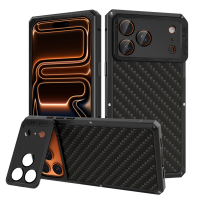 [New] Metal Carbon Fiber Phone Case for iPhone 17 Pro Max