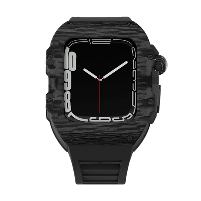 Carbon Fiber Case for Apple Watch 44/45/49mm [Black] - HUALIMEI