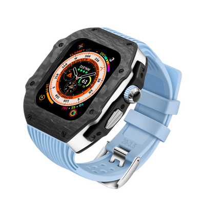 Carbon Fiber Case for Apple Watch 44/45/49mm [Blue] - HUALIMEI