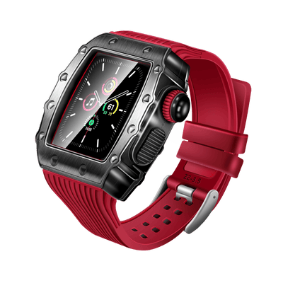 Case for Apple Watch 40/41/44/45/49mm Alloy Case - LUXURY-S [Red] - HUALIMEI
