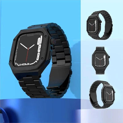 Case for Apple Watch 44/45/49mm Metal Band - Aluminum Alloy Case - HUALIMEI