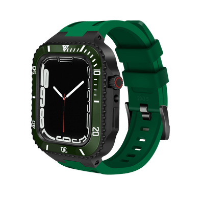 Case for Apple Watch 45mm 44mm - Ceramics Bezel [Green] - HUALIMEI