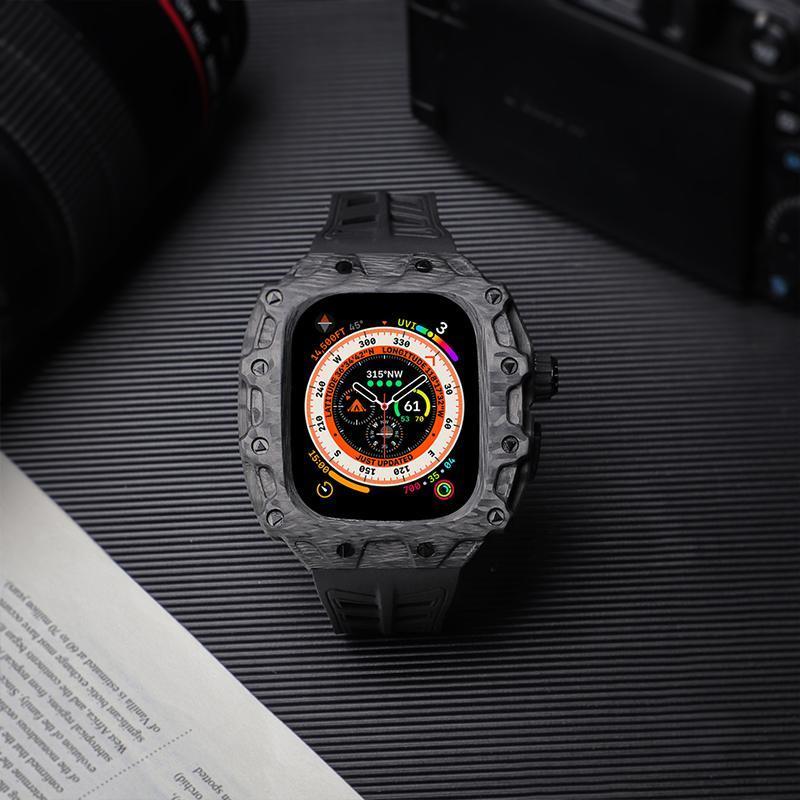 Customized Luxury Carbon Fiber Case for Apple Watch Ultra/Ultra2 49mm - HUALIMEI