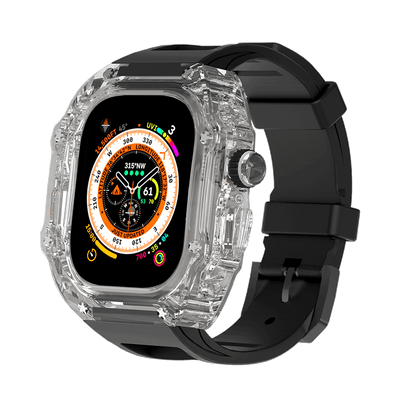 Glacier Transparent Case for Apple Watch 44/45/49mm [Black] - HUALIMEI