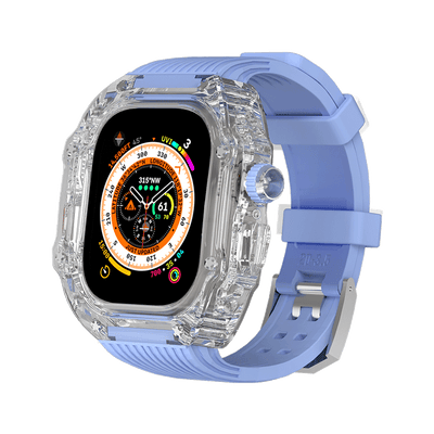 Glacier Transparent Case for Apple Watch 44/45/49mm [Blue] - HUALIMEI