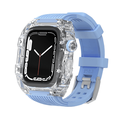 Glacier Transparent Case for Apple Watch 44/45/49mm [Blue] - HUALIMEI