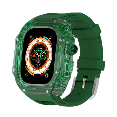 Glacier Transparent Case for Apple Watch 44/45/49mm [Green] - HUALIMEI