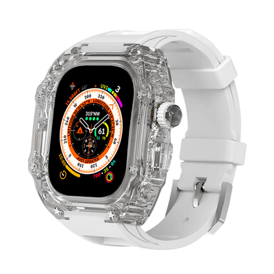 Glacier Transparent Case for Apple Watch 44/45/49mm [White] - HUALIMEI