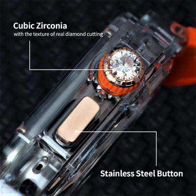 Luxury Transparent Square Case for Apple Watch 40/41/44/45/49mm [Rose Gold] - HUALIMEI