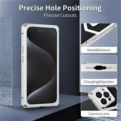 [New] Metal Phone Case for iPhone 15Pro/15 ProMax - HUALIMEI