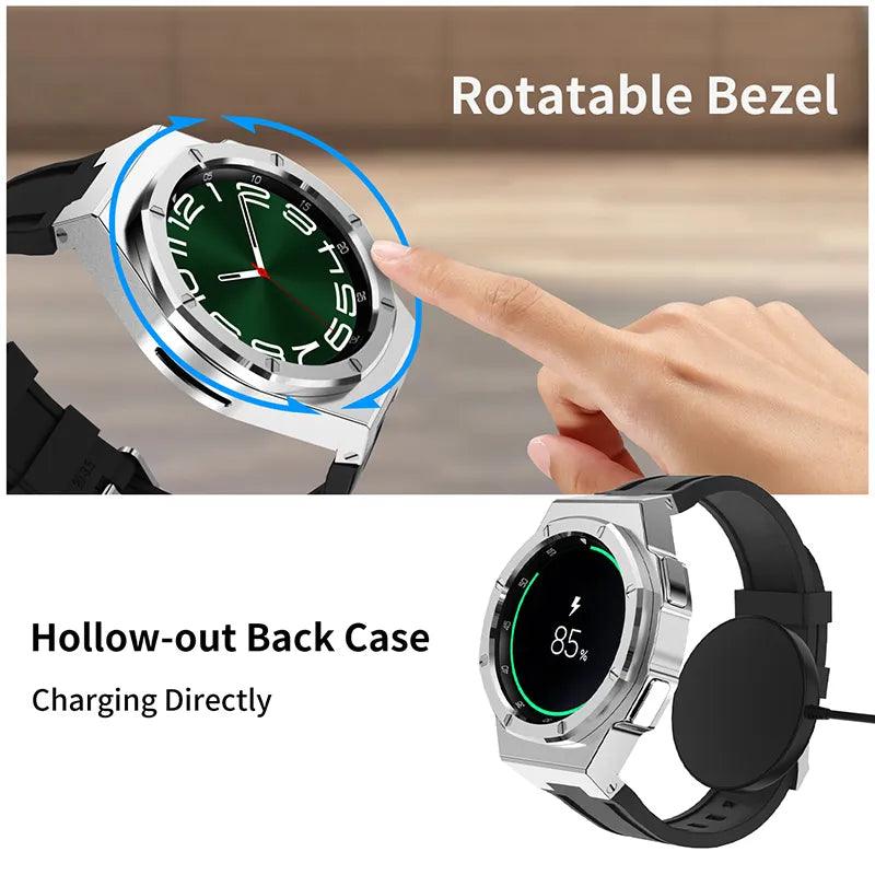 [New] Zinc Alloy Case for Samsung Galaxy Watch 6 - 47/43mm - HUALIMEI