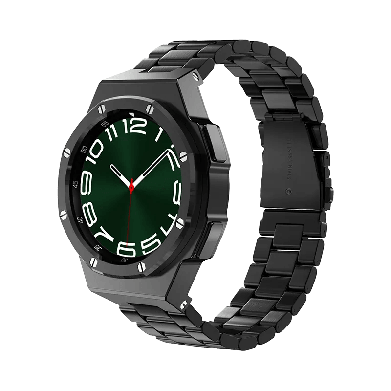 [New] Zinc Alloy Case for Samsung Galaxy Watch 6 - 47/43mm with Metal Band - HUALIMEI
